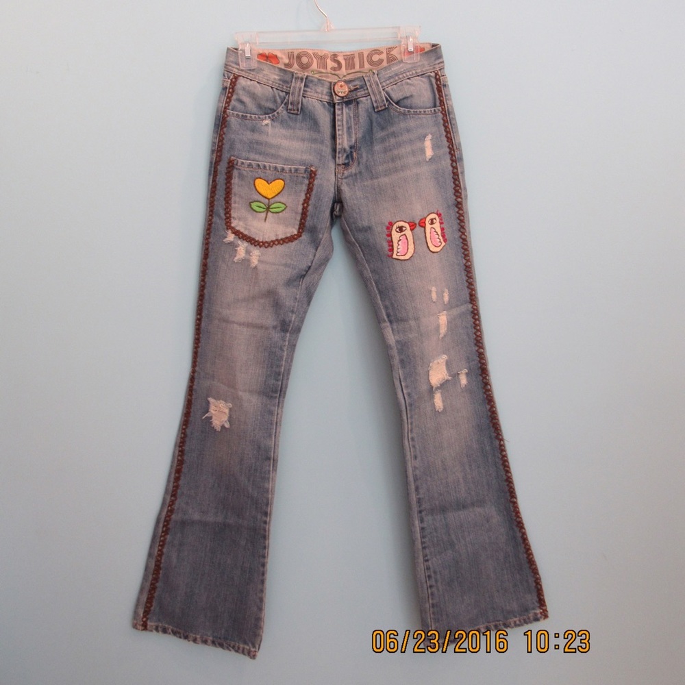 Joystick Patchwork Flare Jeans - image 1